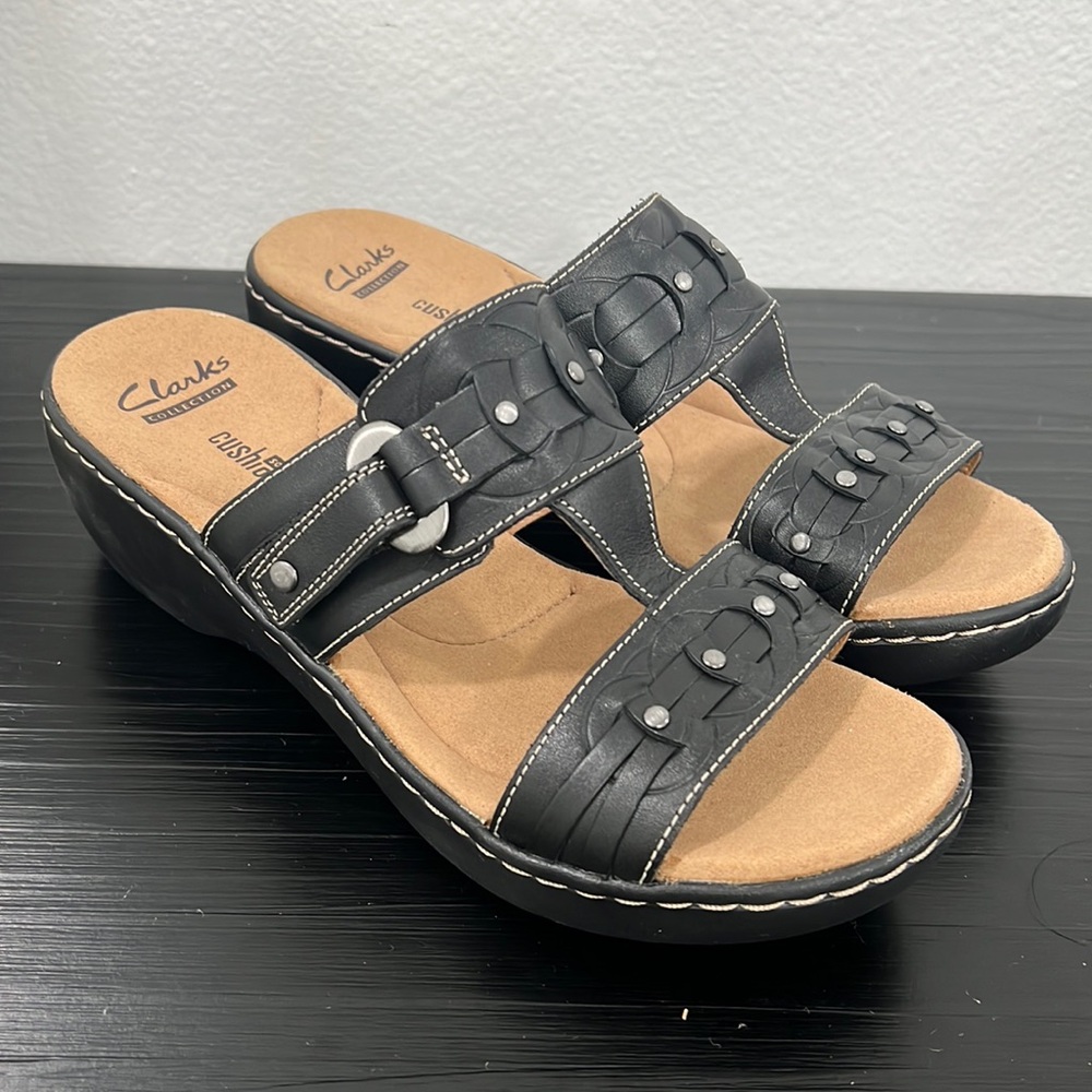 Clarks Women’s Sandals Delana Macrae Black Size 8